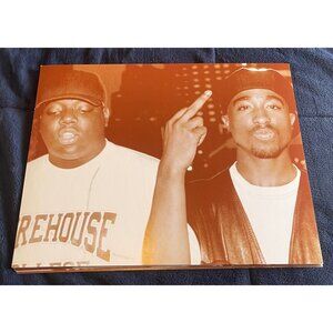 Tupac Biggie Hip Hop Urban Art Sepia Photo Print 14x11 Unframed Rap Street Décor